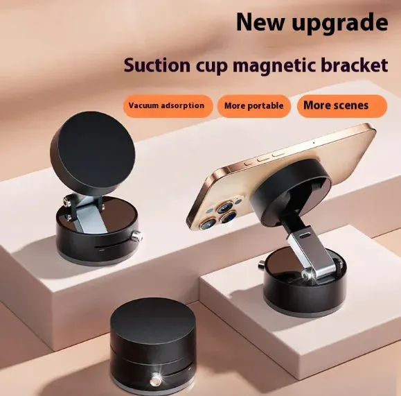 Foldable Magnetic Vacuum Car Phone Holder