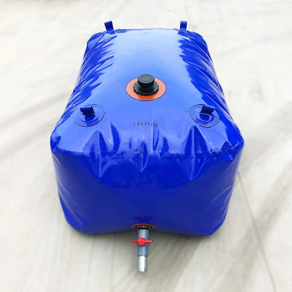 Foldable Rain Barrel Water Tank Water Bag, Portable Water Storage Container PVC Flexible Water Storage Bag, Large Capacity Outdoor Gardening Water Bag with Faucet, Emerge(1500L(396gal))