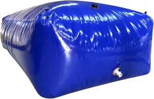 Foldable Rain Barrel Water Tank Water Bag, Portable Water Storage Container PVC Flexible Water Storage Bag, Large Capacity Outdoor Gardening Water Bag with Faucet, Emerge(1500L(396gal))