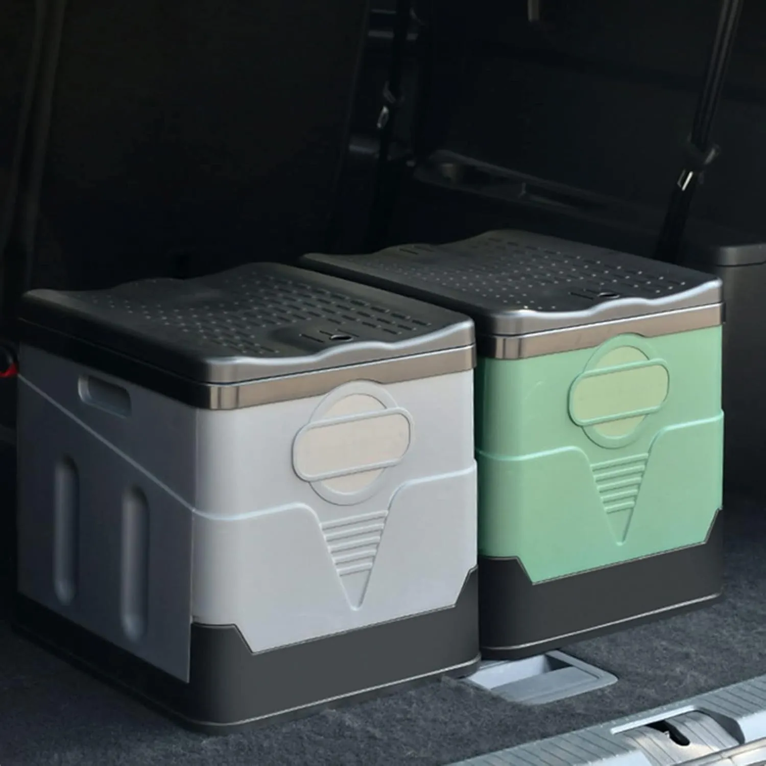 Folding Toilet With Lid Car Portable Potty For Camping Hiking Beach Traffic-Jam Self-driving Travel