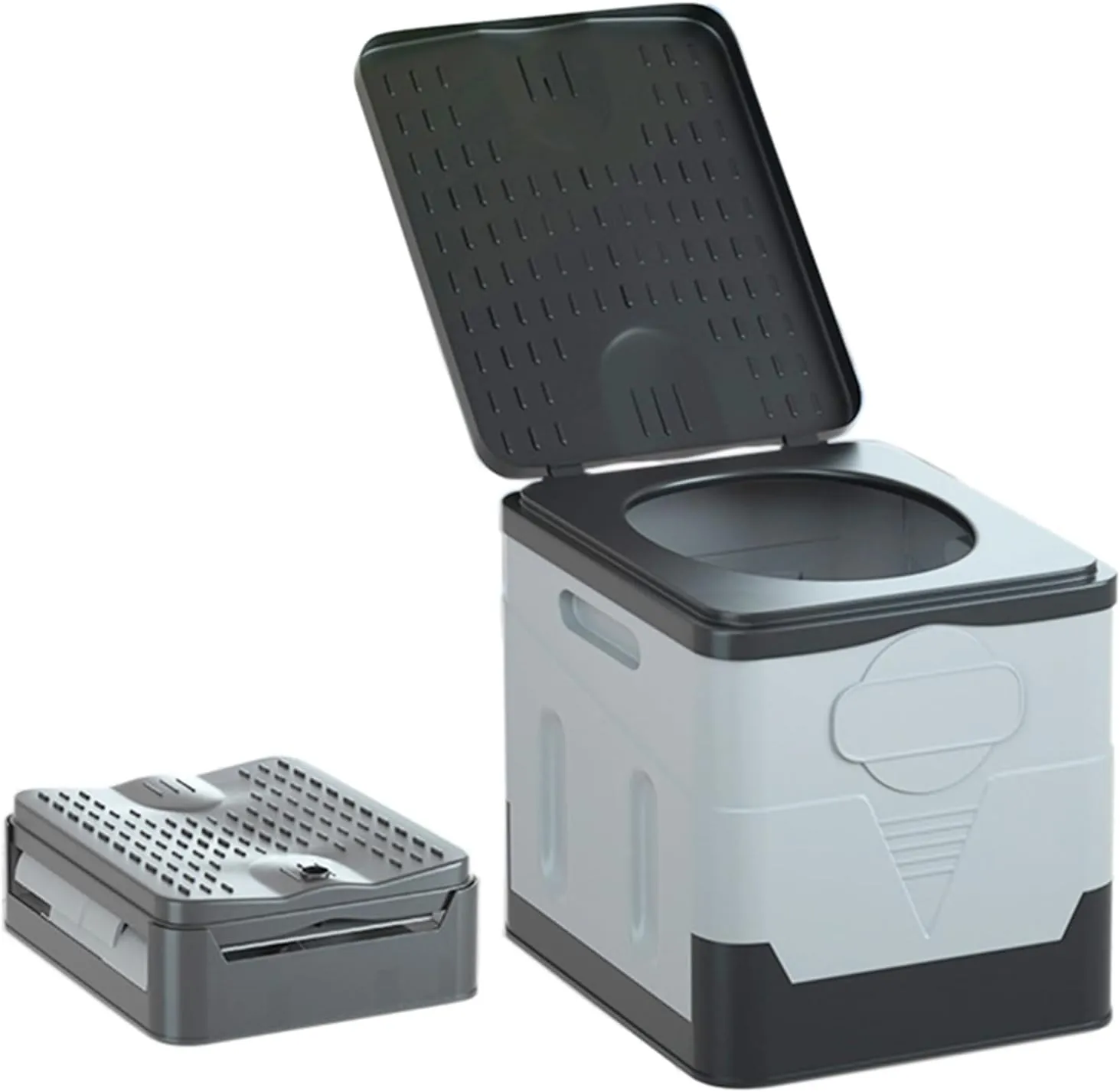 Folding Toilet With Lid Car Portable Potty For Camping Hiking Beach Traffic-Jam Self-driving Travel