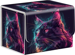 for Gamegenic Deck Box,Premium MTG Card Sleeves Storage Box for Trading Card Collections, this MTG Deck Box Provides Organize and Lasting Protect Your MTG.Colorful Cat, 1PC