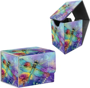 for MTG Card Storage Solution, Colorful Dragonfly for MTG Card Box and Commander Decks, High Capacity Anime Card Sleeves for Mtg Deck Box Set of 2