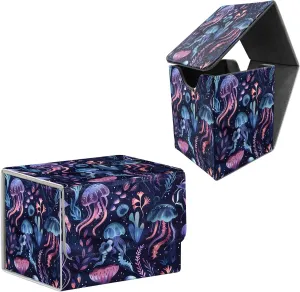 for MTG Card Storage Solution, Colorful Jellyfish for MTG Card Box and Commander Decks, High Capacity Anime Card Sleeves for Mtg Deck Box Set of 2