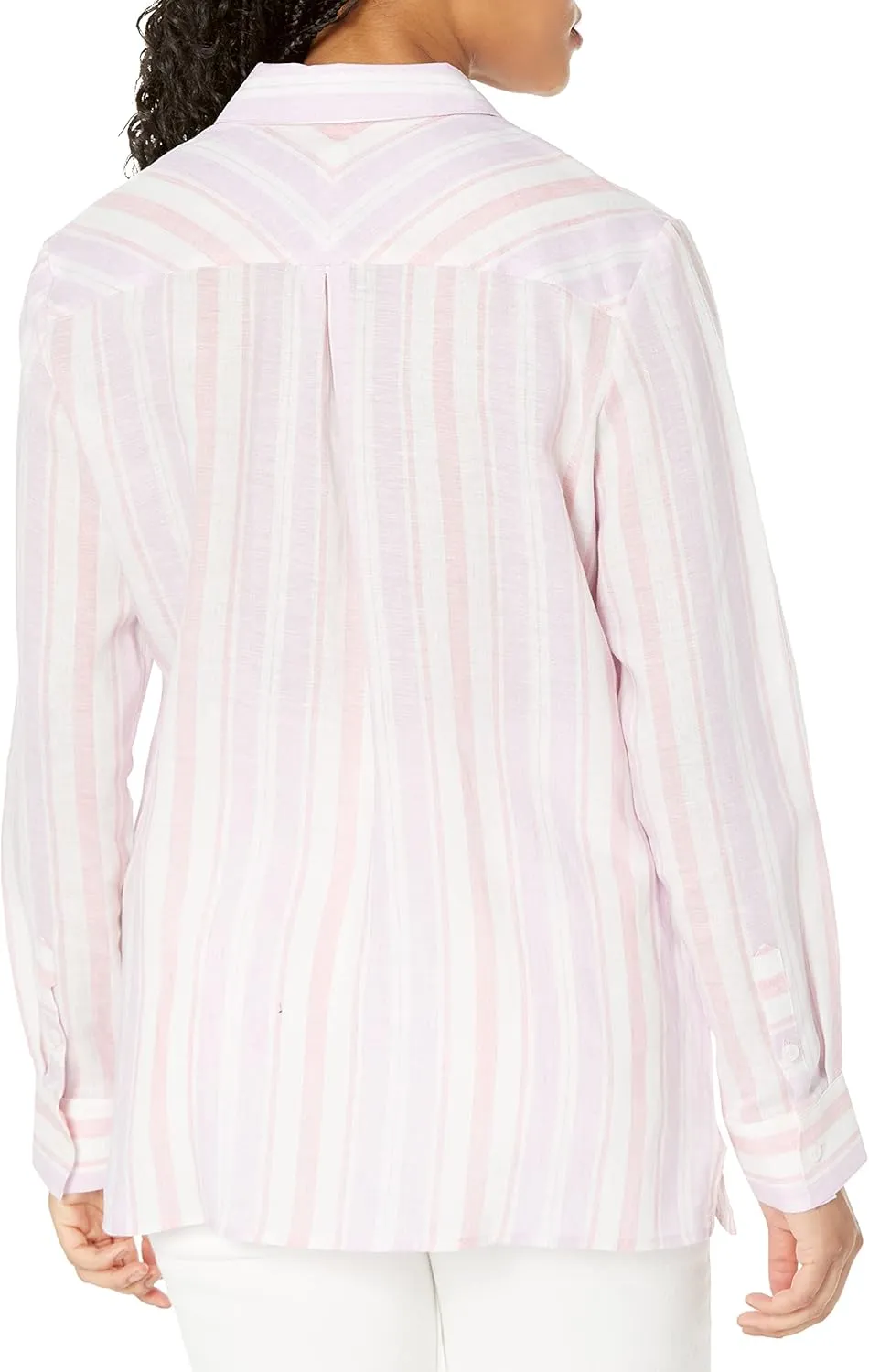 Foxcroft Women's Journey Long Sleeve Linen Blouse