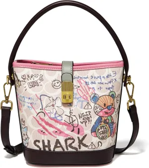 FOXLOVER Small Bucket Bag For Women Fashion Simplicity Crossbody Handbag Designer Shoulder Purse
