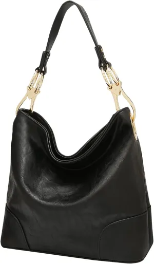 FOXLOVER Womens Faux Leather Hobo Bags Vintage Large Crossbody Shoulder Purse Ladies Tote Handbags