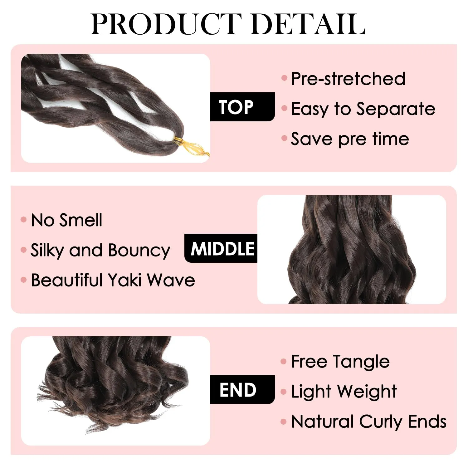 French Curl Braiding Hair 40g/Pack Pre Stretched Synthetic Spiral Curly Crochet Hair Natural Black Yaki Curly Hair 12 Inch Curly End Hair Extensions for Black Women (12 Inch,8 Packs,#4)