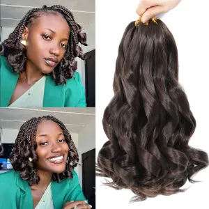 French Curl Braiding Hair 40g/Pack Pre Stretched Synthetic Spiral Curly Crochet Hair Natural Black Yaki Curly Hair 12 Inch Curly End Hair Extensions for Black Women (12 Inch,8 Packs,#4)