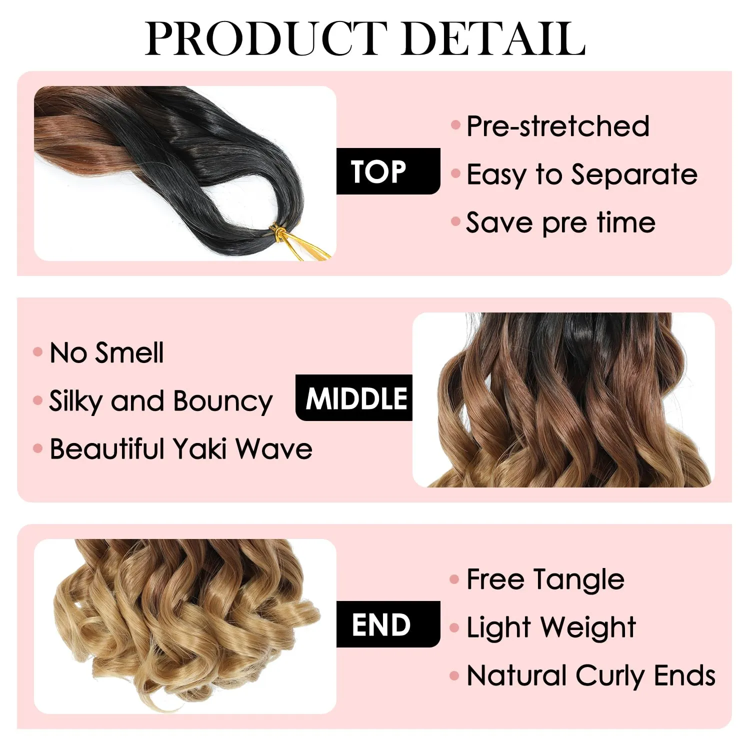 French Curl Crochet Hair For Women 12 Inch Crochet Braids With Curly Ends Hair Extensions Crochet Hair Pre Stretched French Curl Crochet Short Hair (12 Inch,8 Packs, OT1B/30/27)