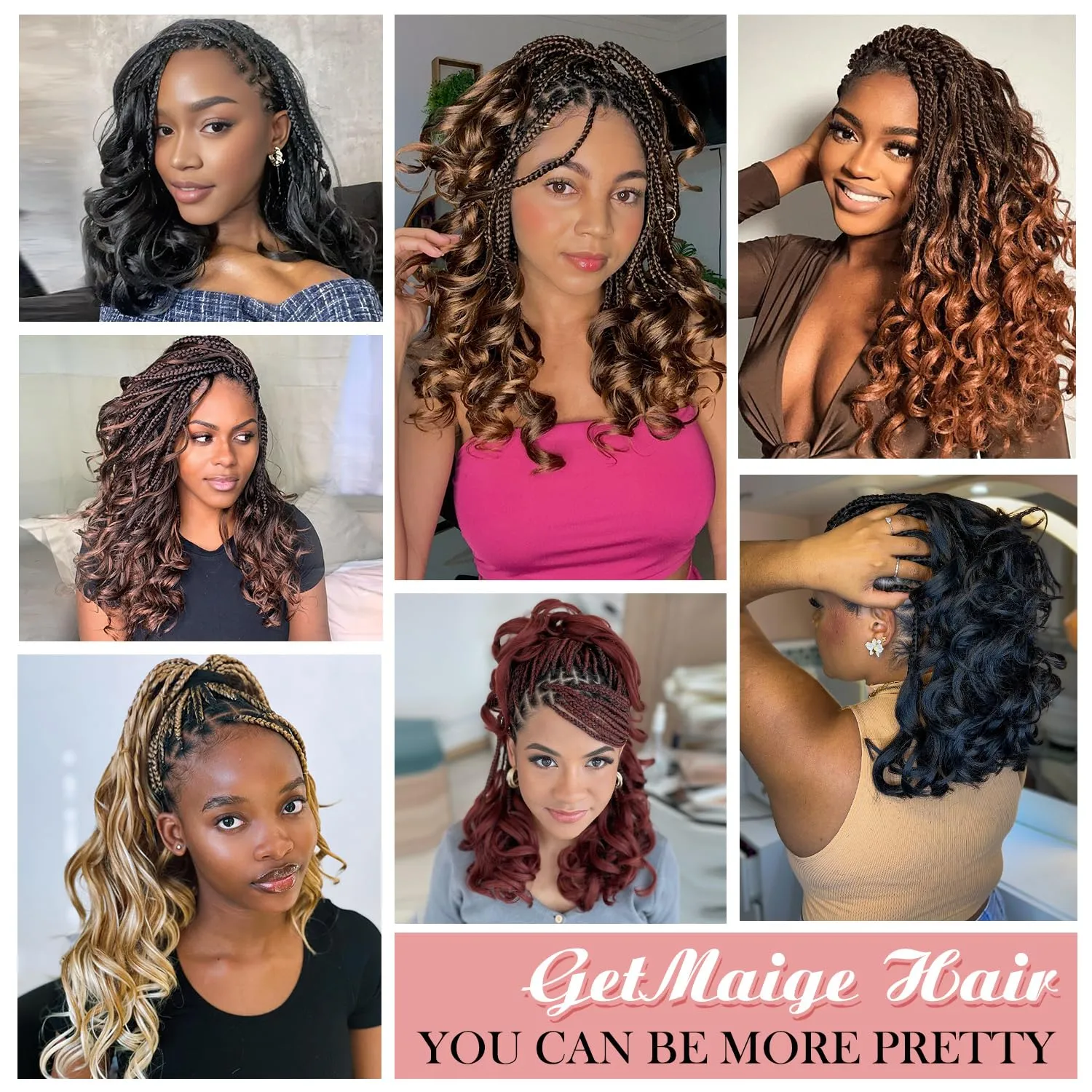 French Curl Crochet Hair For Women 12 Inch Crochet Braids With Curly Ends Hair Extensions Crochet Hair Pre Stretched French Curl Crochet Short Hair (12 Inch,8 Packs, OT1B/30/27)
