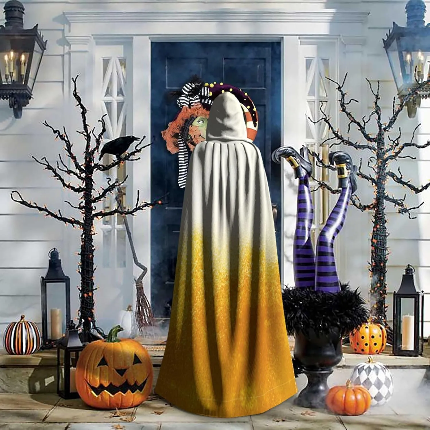 Fried Chicken Adult Hooded Cloak Cool Halloween Cosplay Costume Hooded Cape Velvet Cloak