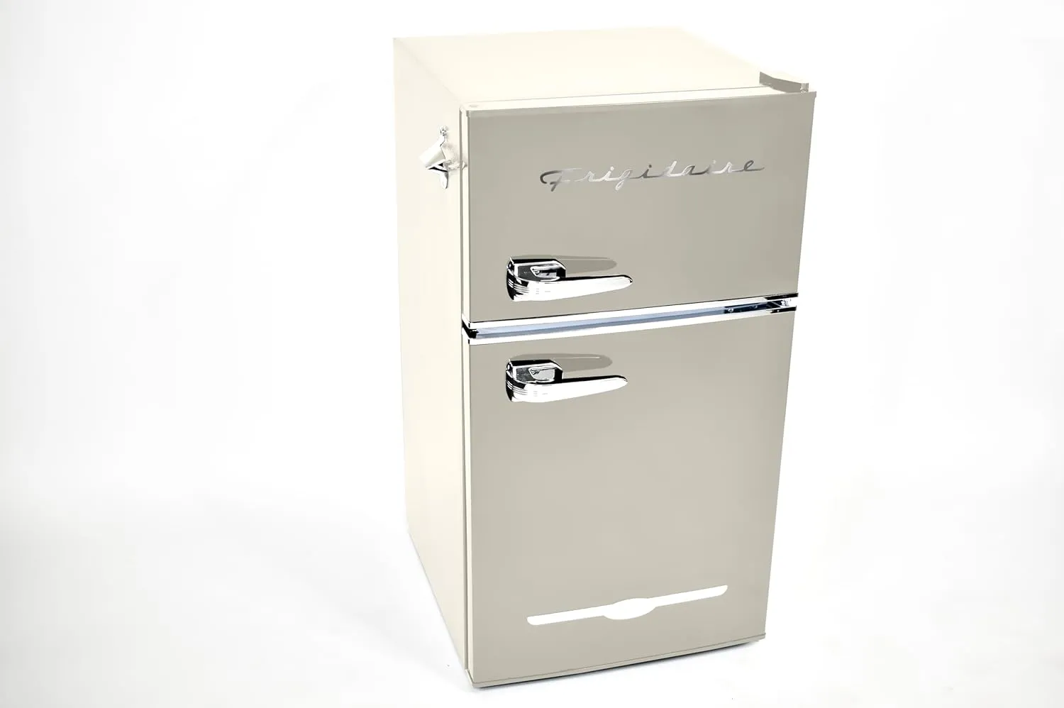 Frigidaire EFR840-Cream EFR840 Retro Mini Fridge with Freezer & Side Bottle Opener-Small 2 Door Refrigerator for Office Bar or College Dorm Room-3.1 Cu Ft – 19”"D x 20.5" W x 33.5" H (Cream)