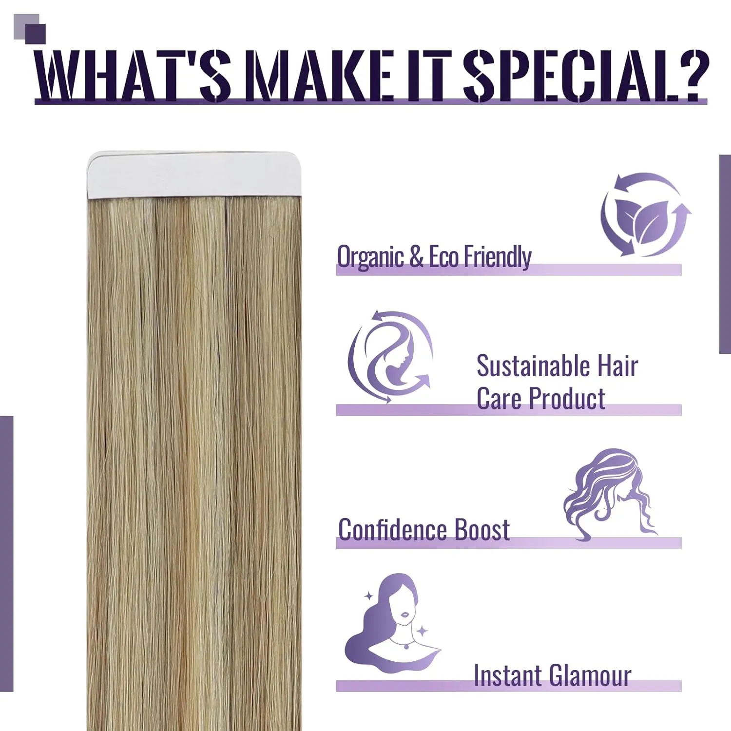 Fshine Blonde Tape in Hair Extensions Human Hair Dark Ash Blonde Highlighted with Golden Blonde Remy Hair Tape in Extensions 12 Inch Silky Straight Hair Extensions Tape in Real Human Hair 20pcs 30g