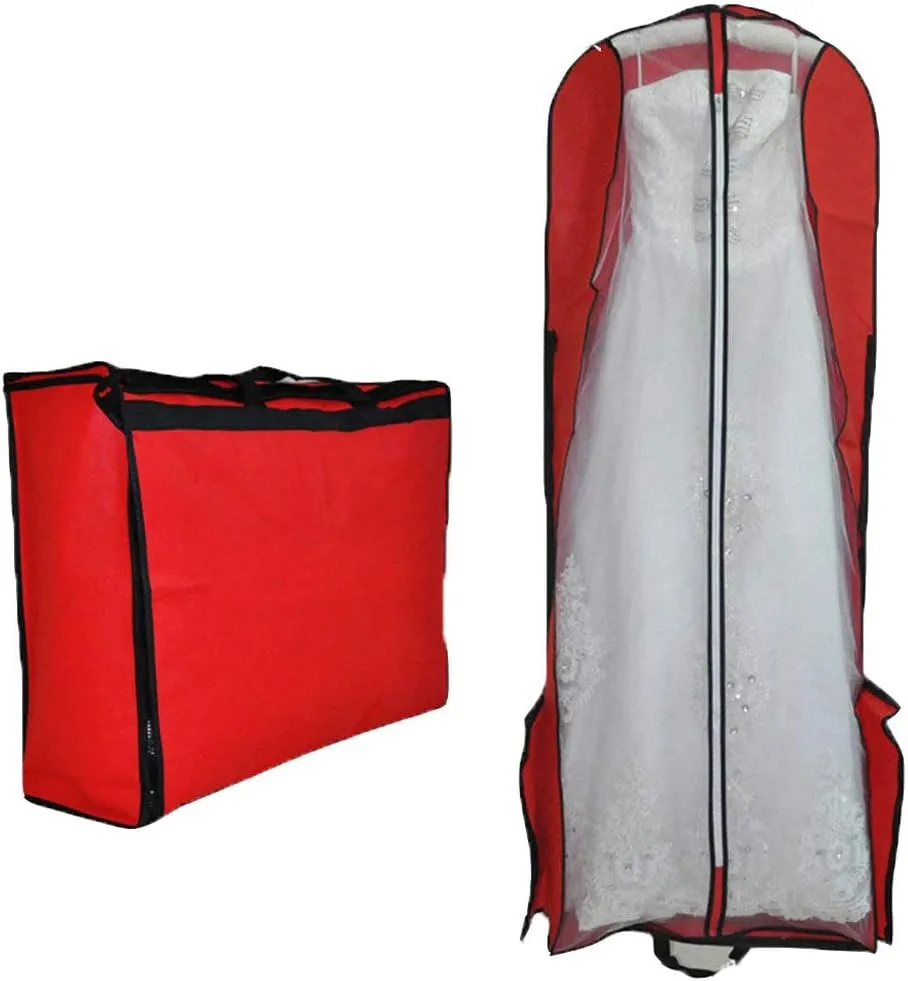 FTBY Women's Wedding Gowns Garment Bag Foldable Portable Dust Cover Hanging Luggage Storage Travel Bag