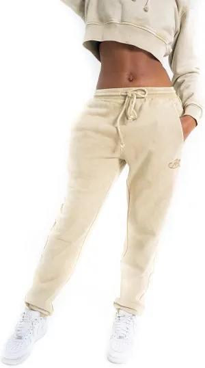 FUBU Women's Garment Washed Script Joggers