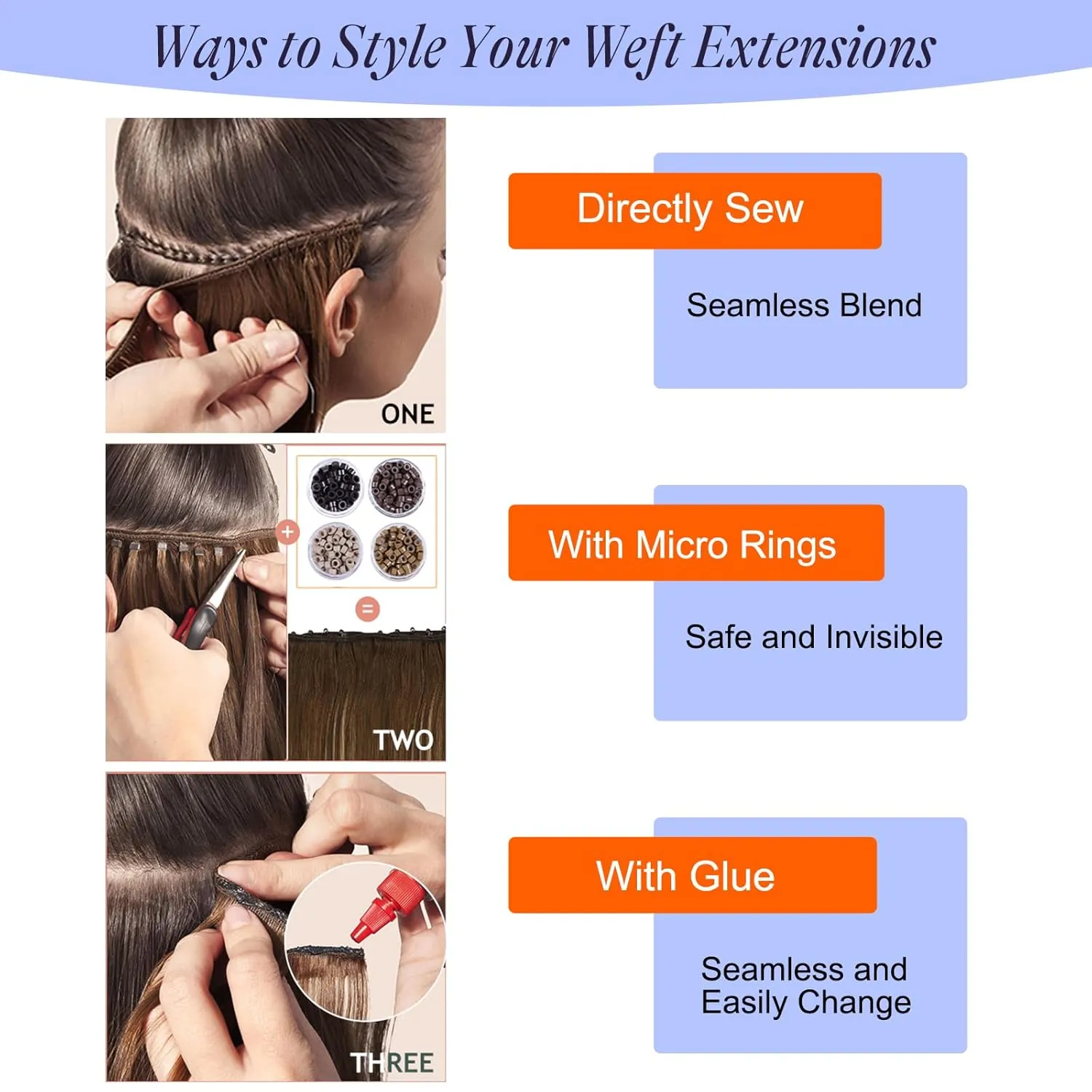 Full Shine Human Hair Extensions Sew in 20 Inch Weft Hair Extensions Human Hair Medium Brown Extensions Ombre to Caramel Blonde and Brown 105 Grams Remy Human Hair for Women Double Weft Hair