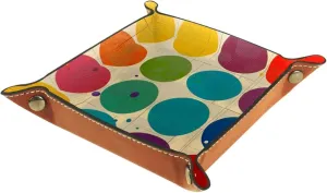 Fun Colorful Circles Stacking Jewelry Organizer Trays, Small Drawer Organizer Tray for Earrings, Bracelets, Rings, Decorative and Functional
