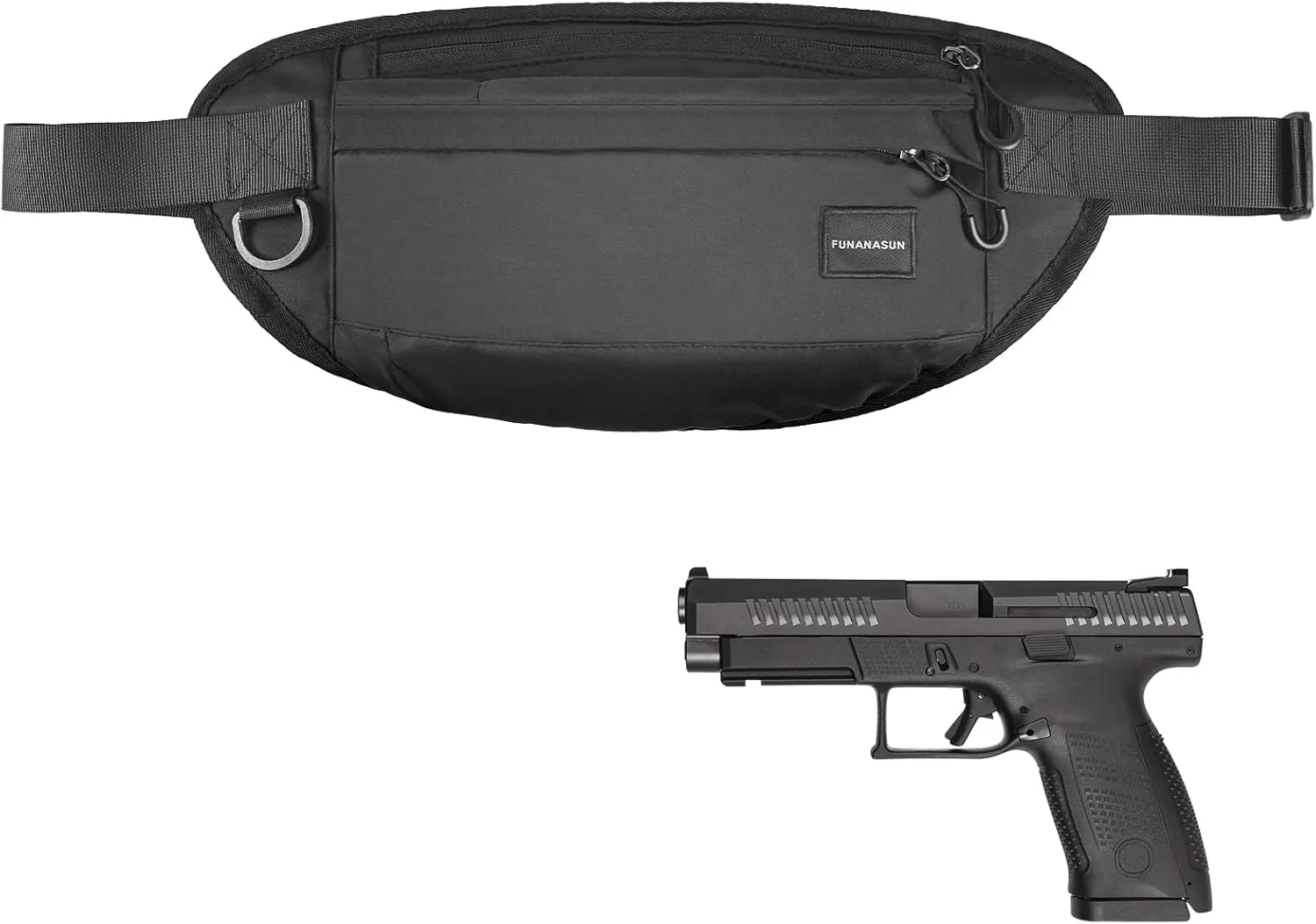 FUNANASUN Fanny Pack For Men & Women Pistol Waist Bag Concealed Carry Bag For Men CCW Mens Crossbody Bag Tactical Fanny Pack For Men