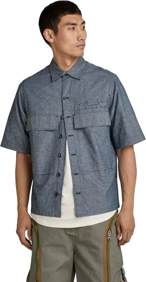 G-STAR RAW Men's Pocketony Short Sleeve Button Down Shirt