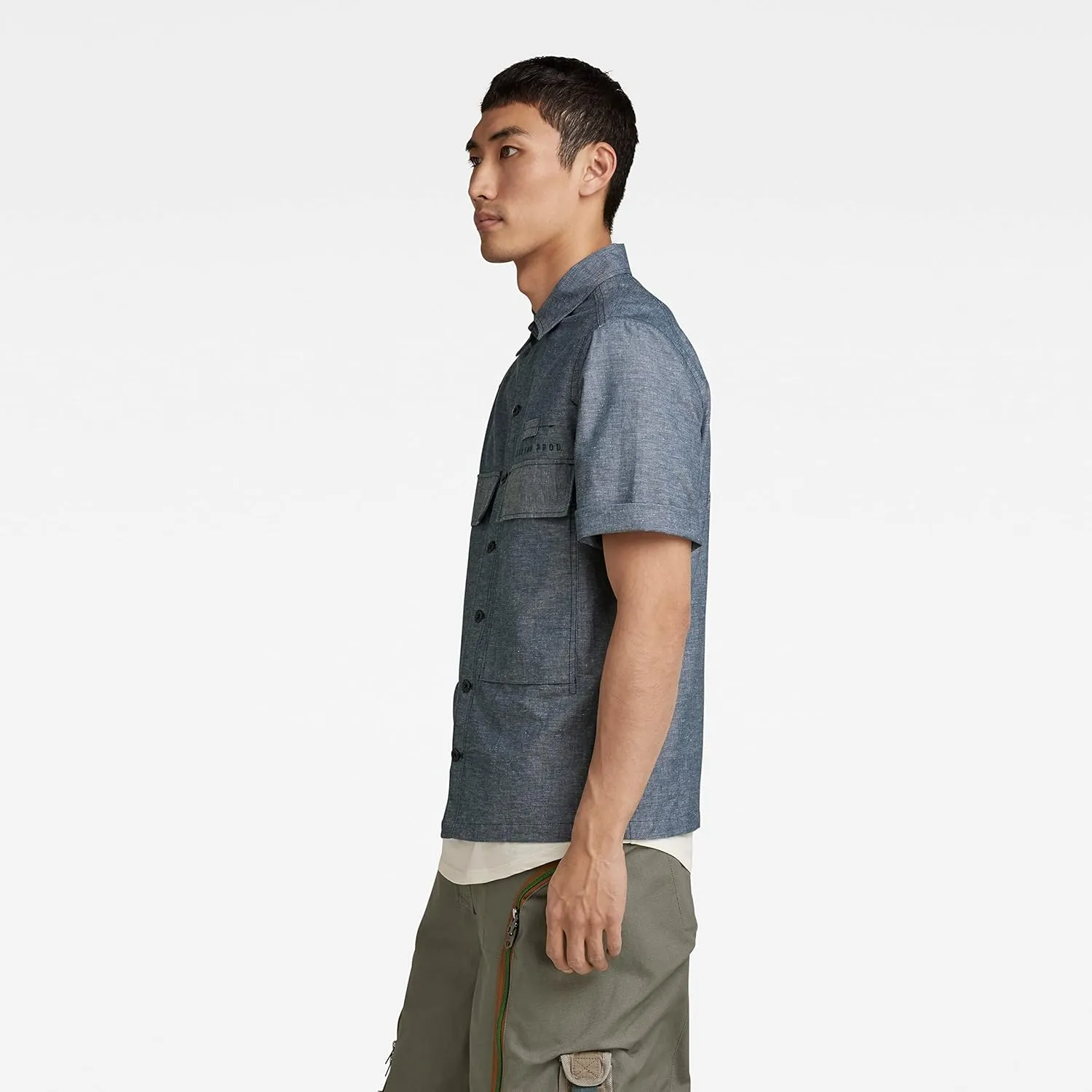 G-STAR RAW Men's Pocketony Short Sleeve Button Down Shirt