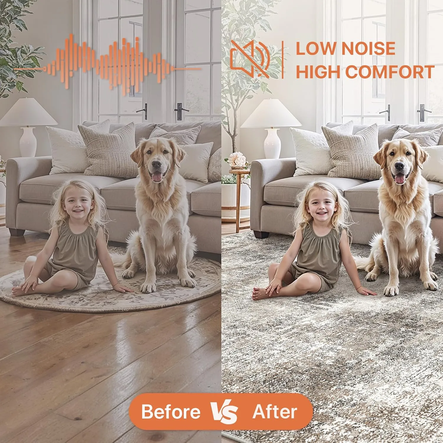 GENIMO Washable Area Rugs for Living Room Bedroom, 6x9 Modern Abstract Non Slip Rug, Low Pile Soft Contemporary Indoor Floor Carpet Cover for Dining Room Kitchen, Slate