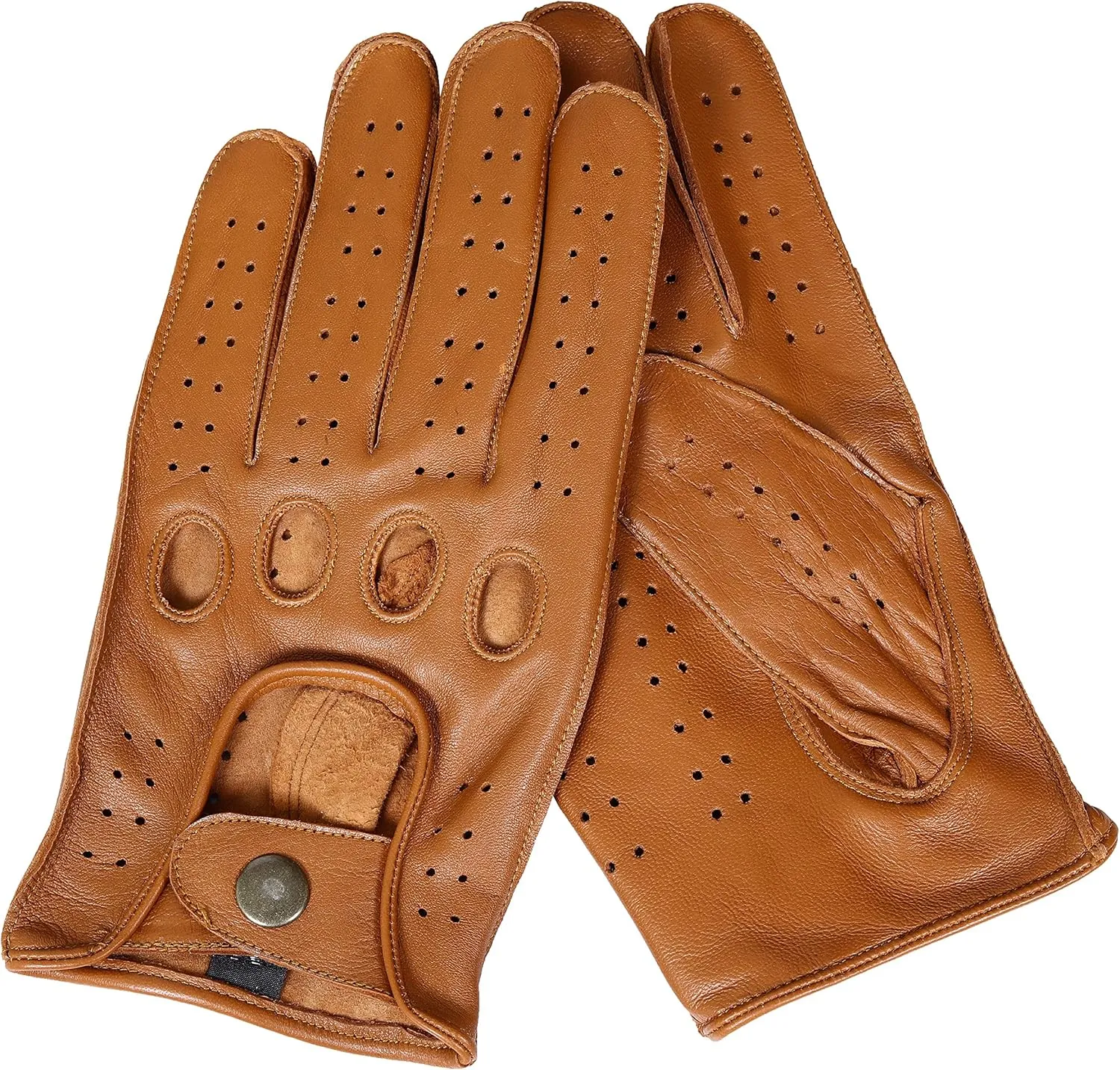 Genuine Leather Fashion Gloves, Motorcycle Knuckle Fit Gloves