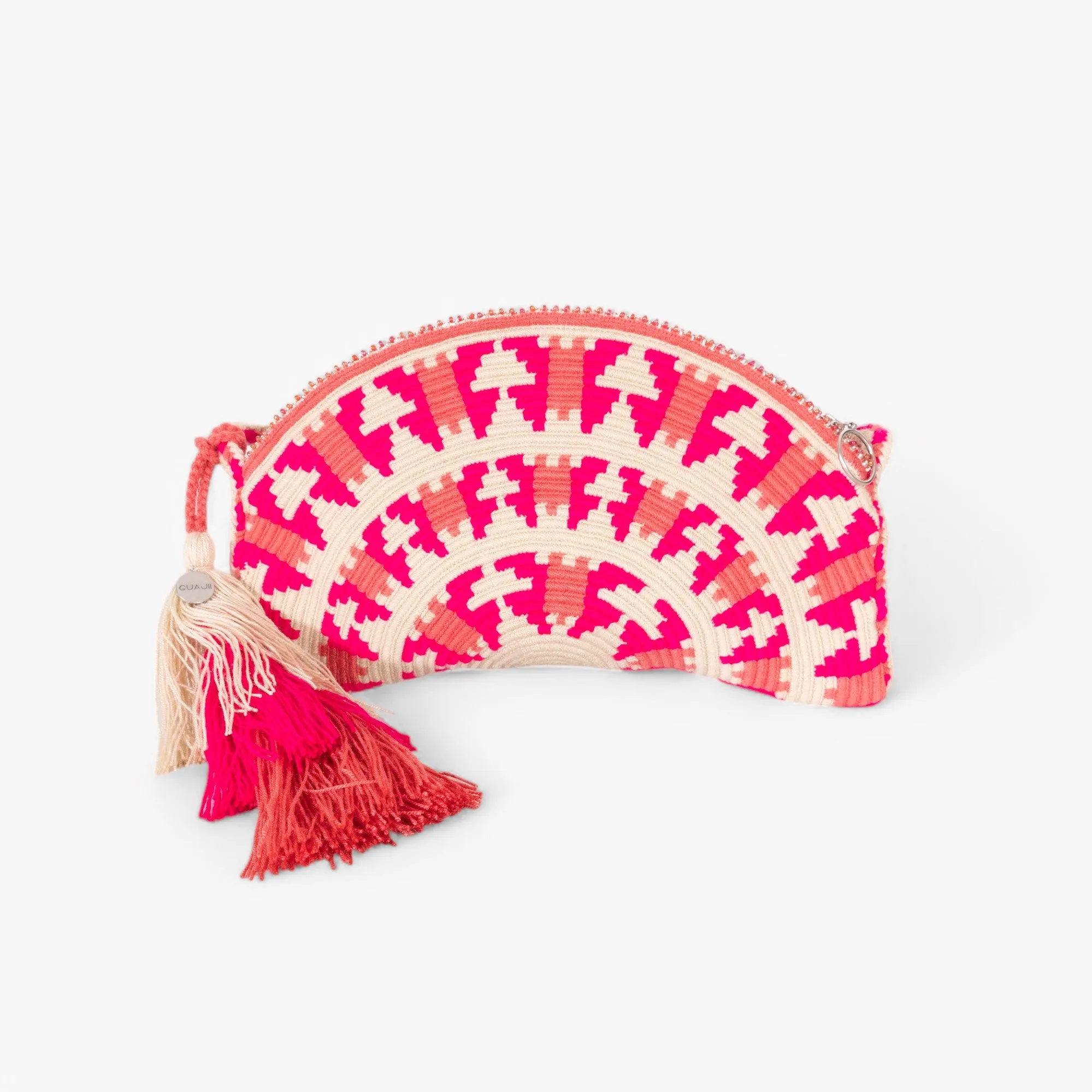 Geometric half-moon crossbody | Peony