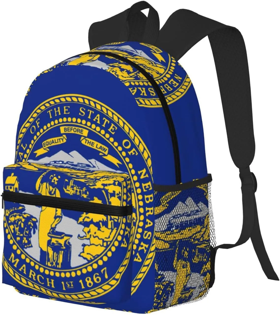 GeRRiT Nebraska Flag Print Casual Backpack For Women, Travel Daypack,Waterproof Gym Backpack For Men Book Bags