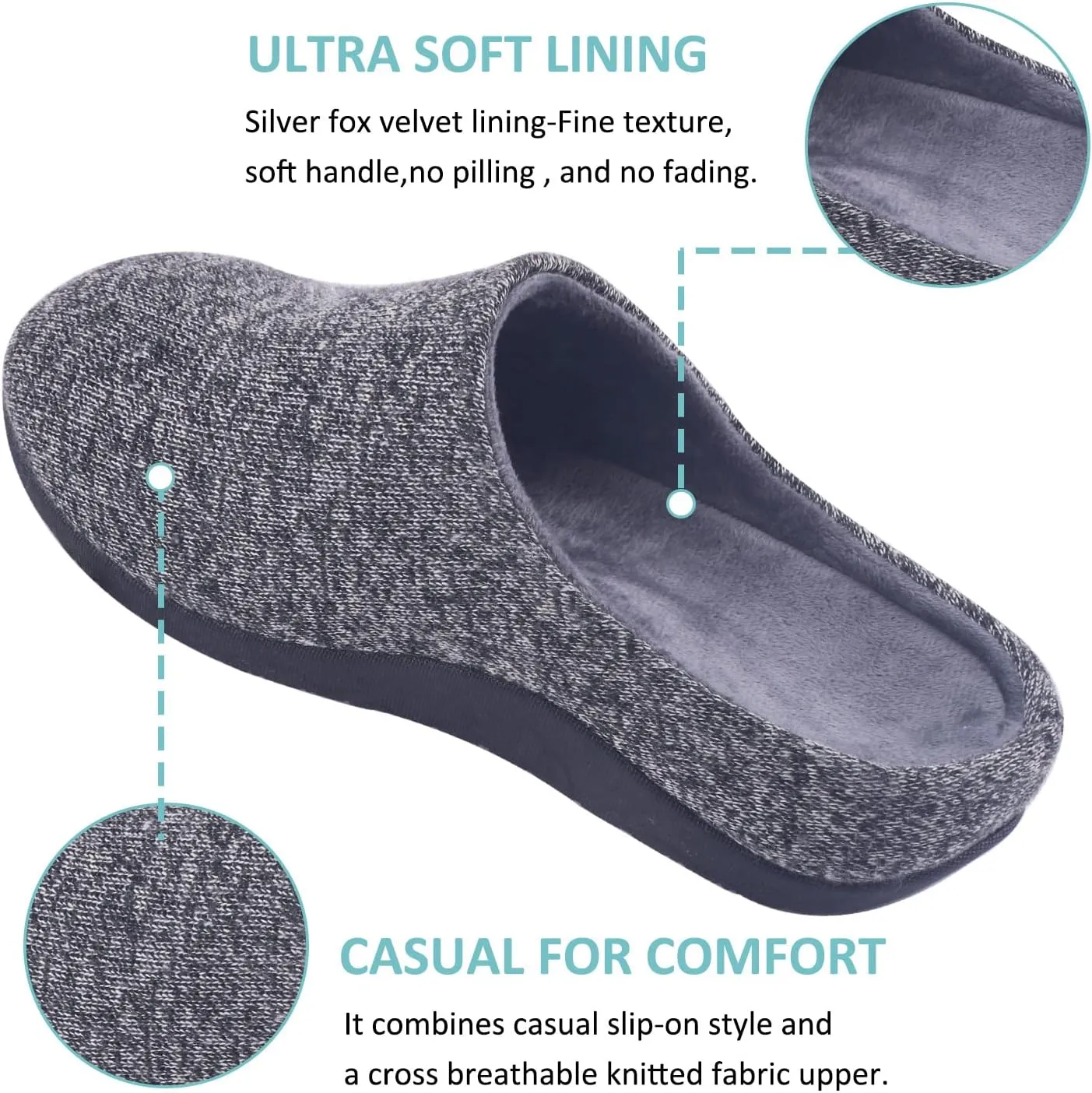 Git-up Orthotic Slippers with Arch Support for Plantar Fasciitis Pain Relief,Comfortable Slip On Clog,Indoor Outdoor Orthopedic House Shoes with Anti-Skid Rubber Sole