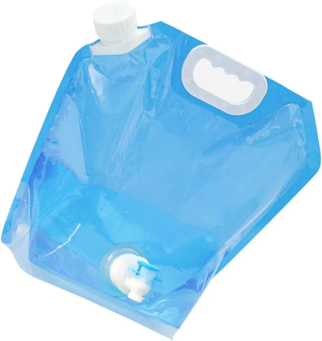 GLEAVI 3pcs 5l Collapsible Water Storage Bag Camping Water Container Spigot for Outdoor Activities