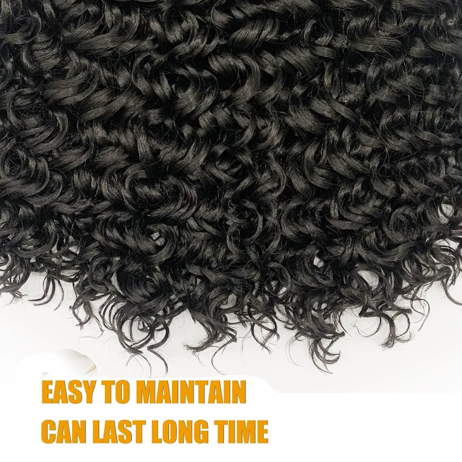 Gogo Curl 14 Inch 8 Packs Curly Crochet Hair for Black Women Wavy Beach Curls Crochet Hair Water Wave Go Go Crotchet Hair Synthetic Curly Braiding Hair Extensions(14inch 8pack, 1b)