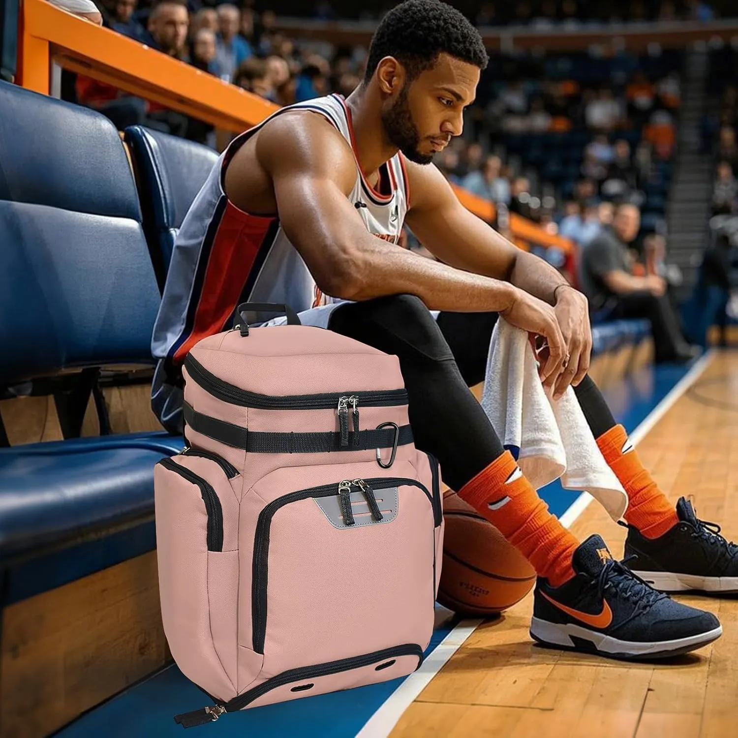 Goloni Basketball Backpack,Large Sports Bag with Ball Compartment & Shoe Compartment for Basketball, Soccer, Volleyball,Gym