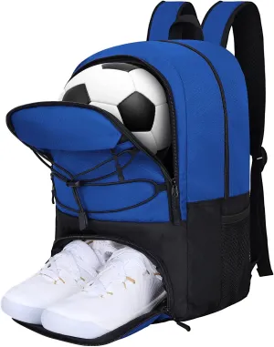 Goloni Soccer Backpack,Soccer Bag with Ball Holder & Shoe Compartment,Large Sports Bag for Basketball, Volleyball,Football