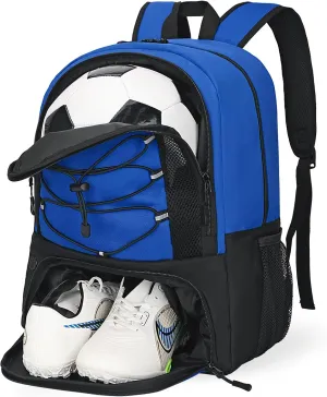 Goloni Soccer Bag, Basketball Bag with Ball Compartment & Shoe Compartment,Large Soccer Backpack for Basketball,Gym，Football