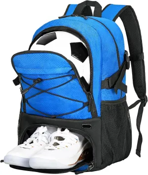 Goloni Soccer Bag,Large Sports Bag with with Separate Ball & Shoe Compartments,Youth Soccer Backpack for Basketball
