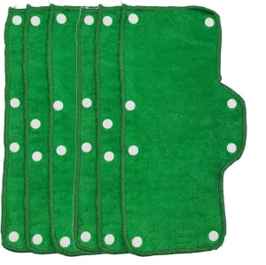 Green Sweatband for Hardhat Washable Velvet Terry Cotton Hard Hat Liner NAEE snap on (6pcs)
