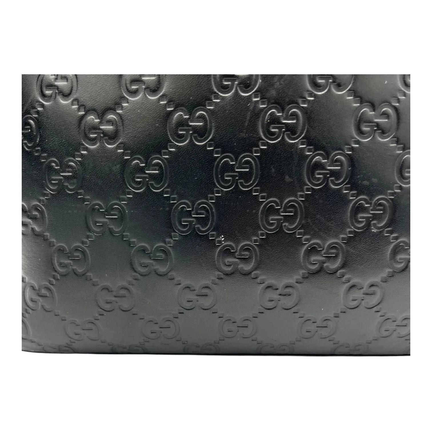Guccissima Crossbody Bag Black in Calfskin, Silver hardware