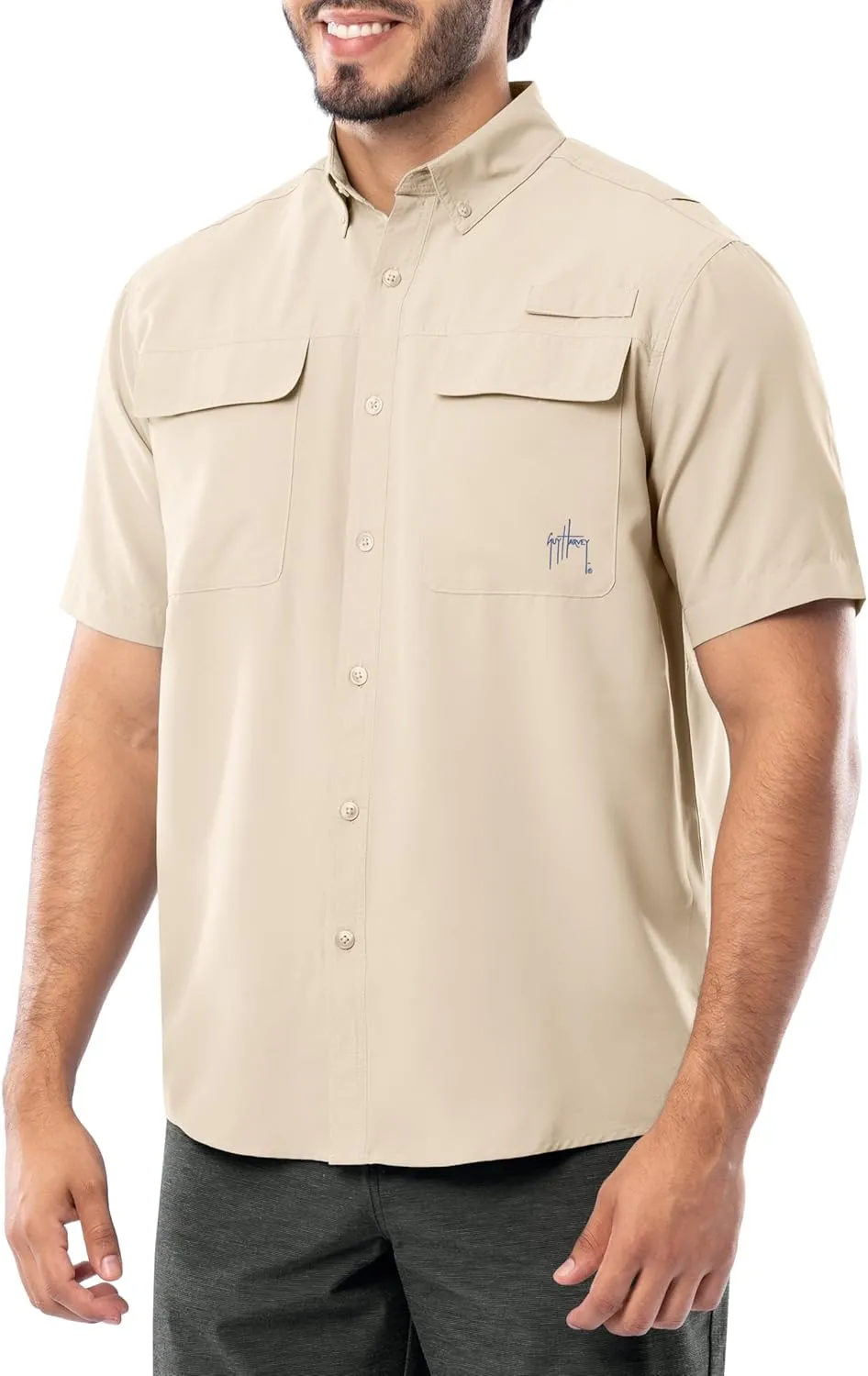 Guy Harvey Men's Short Sleeve Performance Fishing Shirt