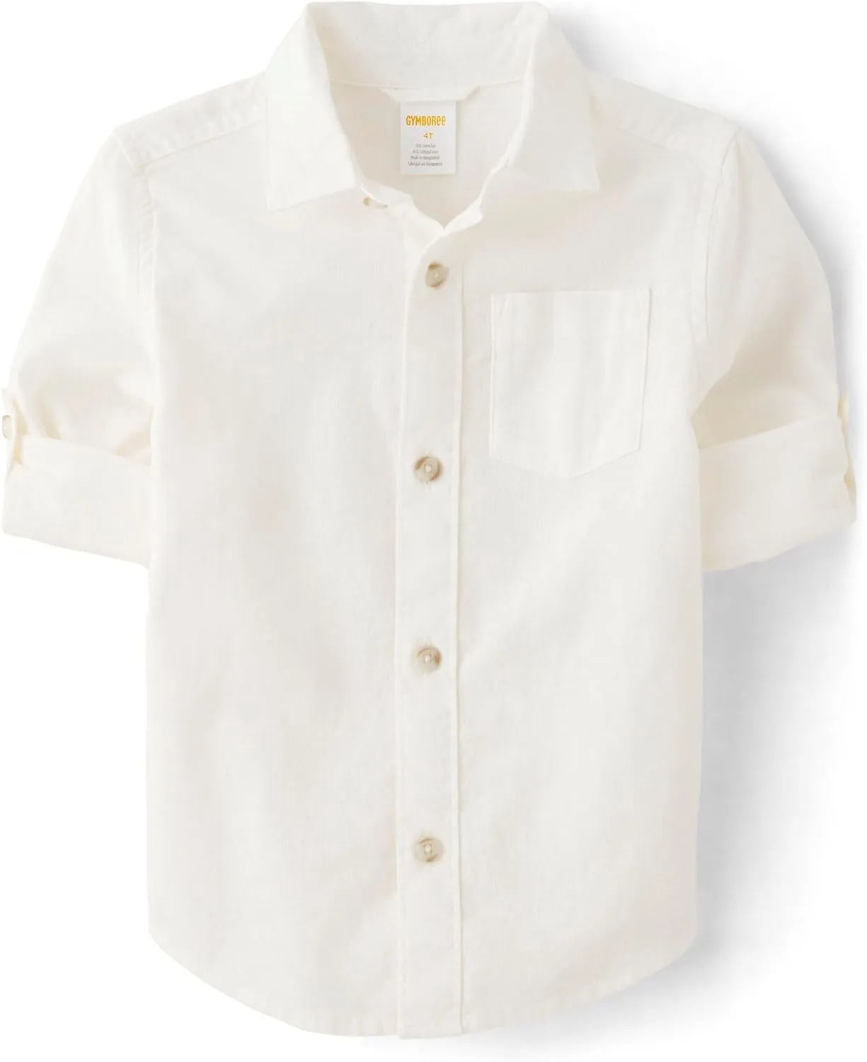 Gymboree Baby Boys' and Toddler Long Sleeve Linen Button Up Shirt