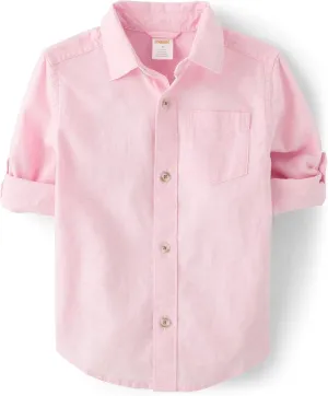Gymboree,and Toddler Long Sleeve Button Up Shirts,Simple Pink,6