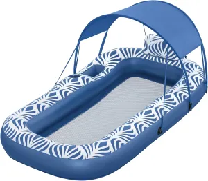 H2O GO Comfort Plush Shaded Pool Lounge Float 6'6" x 44"/1.98m x 1.12m