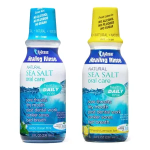 H2Ocean Healing Rinse Natural Sea Salt Oral Care Arctic Ocean Mint 8oz   16oz