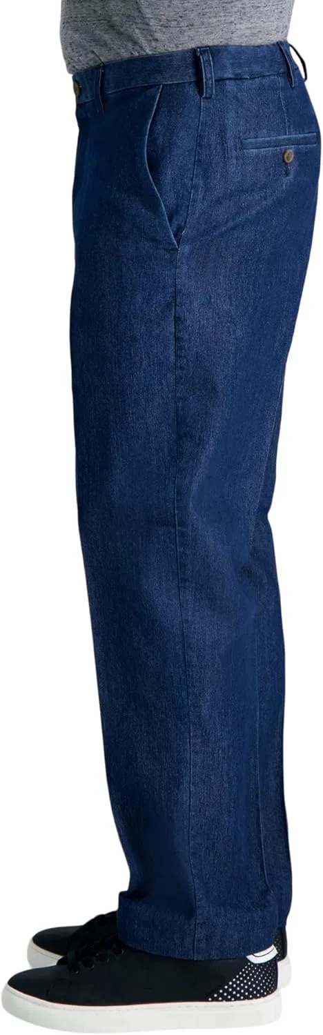 Haggar Men's Casual Classic Fit Denim Trouser Pant-Regular and Big & Tall Sizes