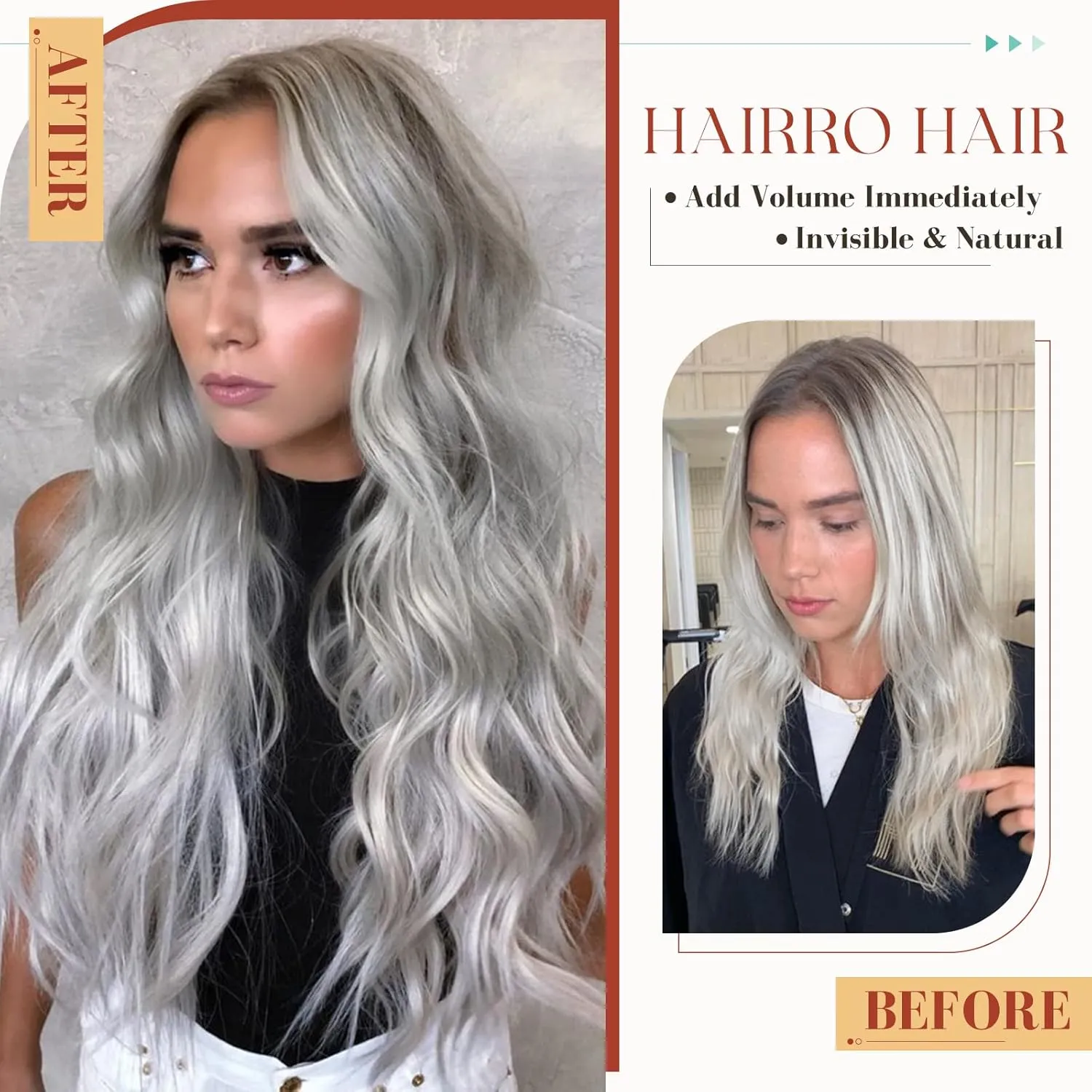 Hairro Tape In Real Human hair Extension Glue In Skin Weft Hair Extensions Rooted Tape in Hair Seamless Invisible Double Sided Tape Human Hair Extensions For Women 14 inch 40g 20pcs #06 Light Brown