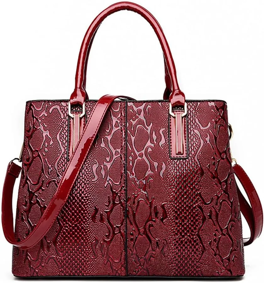 Handbags Wallet for Women Print PU Leather Shoulder Bag Fashion Top-handle Satchel Work Crossbody Purse