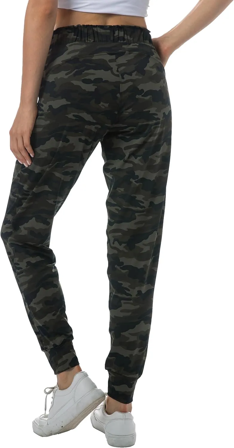 Haowind Joggers for Women with Pockets Elastic Waist Workout Sport Gym Pants Comfy Lounge Yoga Running Pants