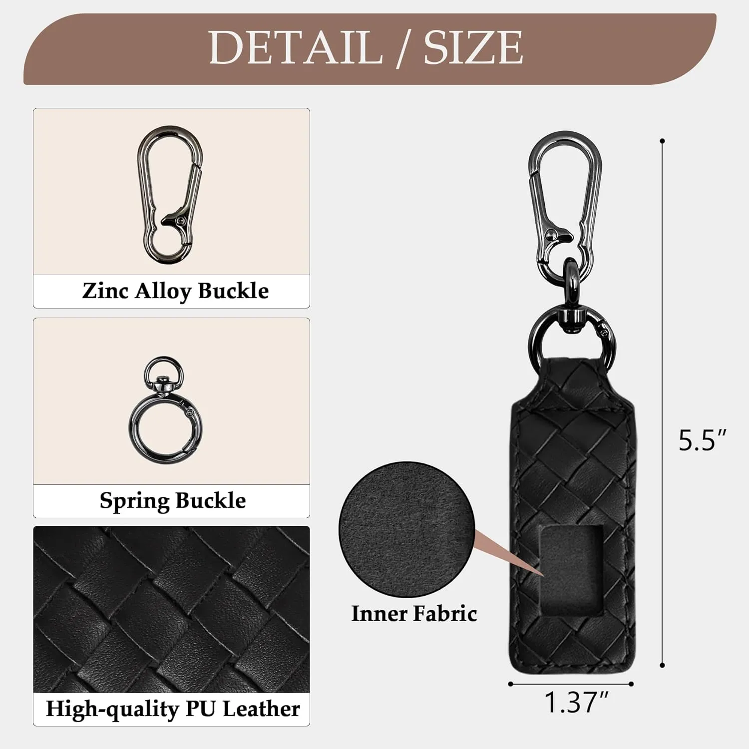 Hat Clip for Travel Backpack Luggage PU Leather Elastic Non-Magnetic Cowboy Hat Holder Men's Sun Hats Accessories