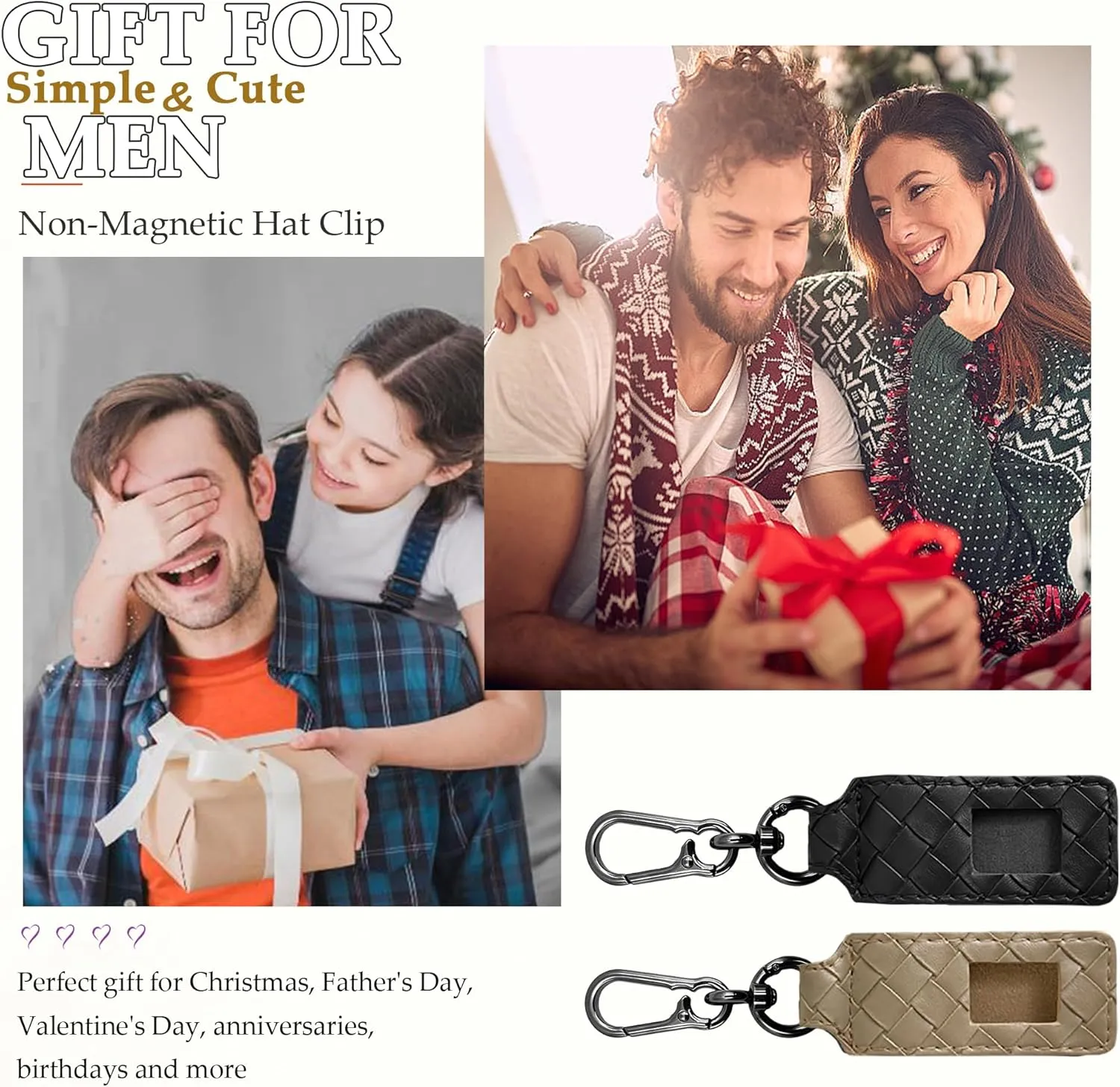 Hat Clip for Travel Backpack Luggage PU Leather Elastic Non-Magnetic Cowboy Hat Holder Men's Sun Hats Accessories