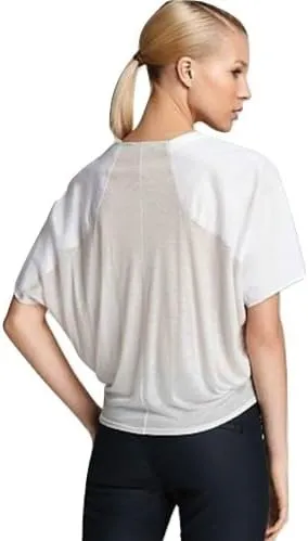 Helmut Lang Poplin Shirting Jersey Top Blouse Optic White